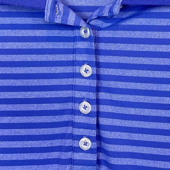 COOLIBAR Womens UPF 50+ Long Sleeve Polo XL Blue Striped - Picture 3 of 16